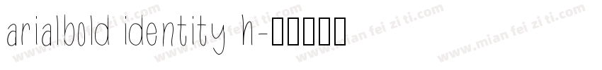 arialbold identity h字体转换